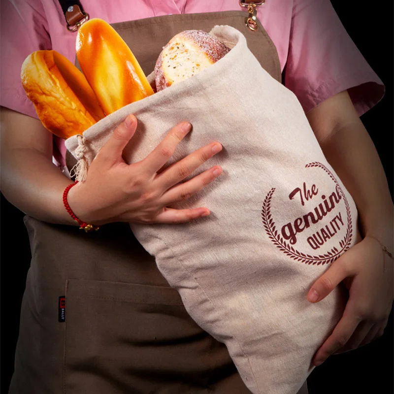 Food Storage Bags Reusable - Saco de pão de linho sacos