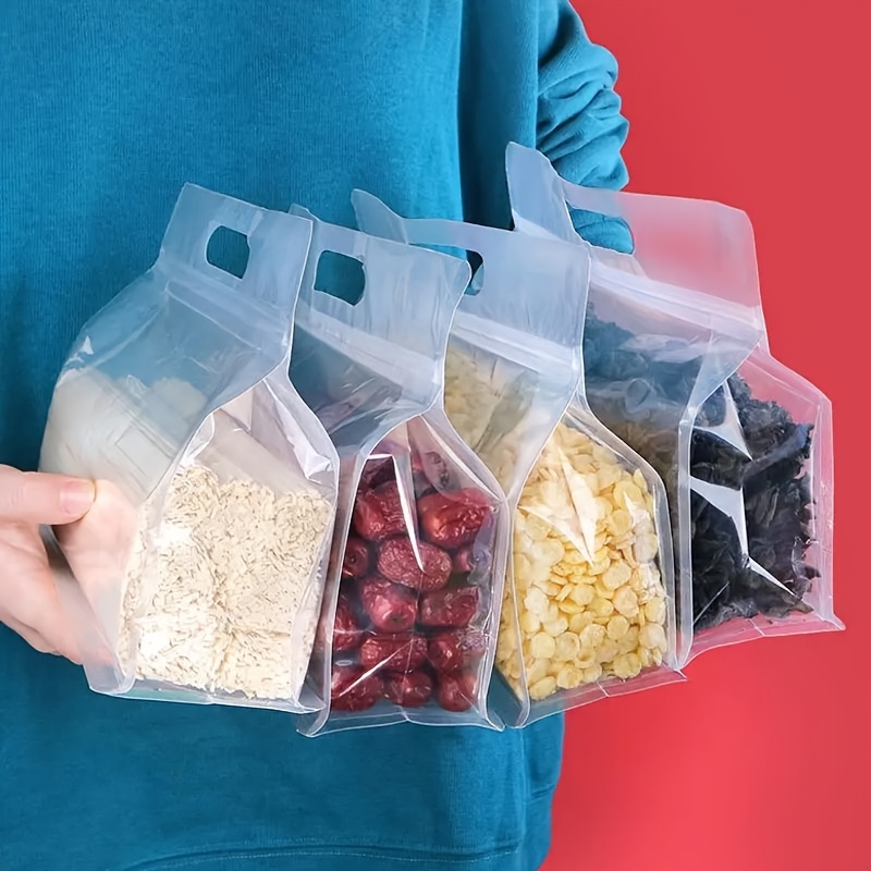 Food Storage Bags Reusable - 10 unidades de sacos reutilizáveis com
