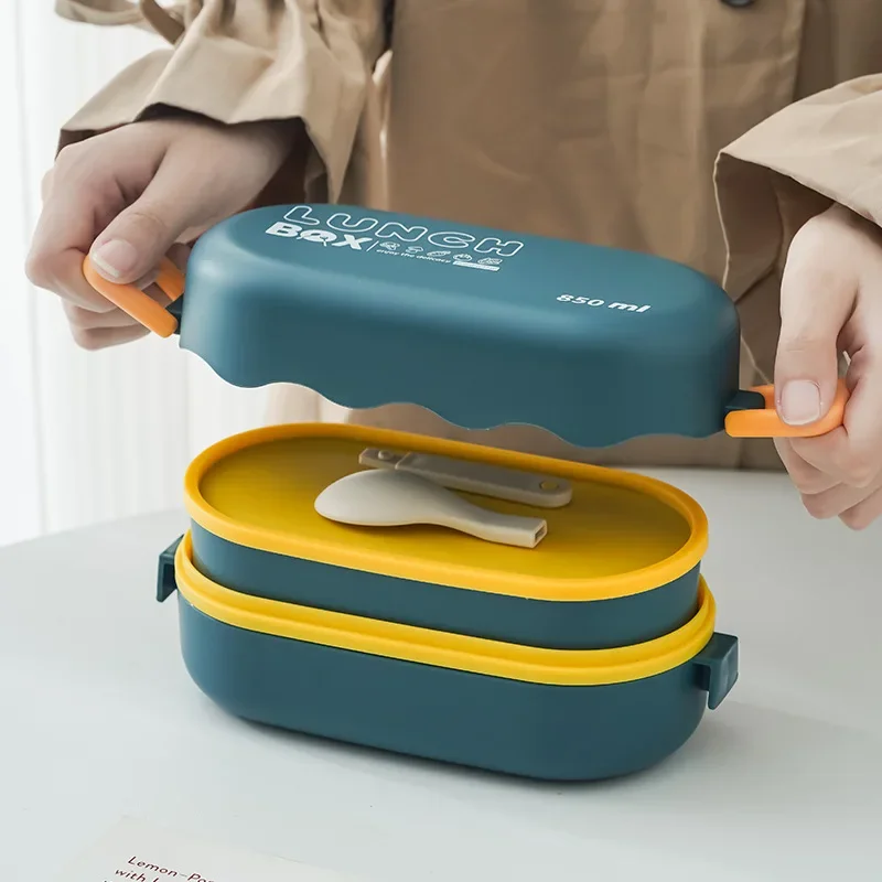 Food Storage Made Easy - Dupla Camada De Plástico Compartimento Lancheira