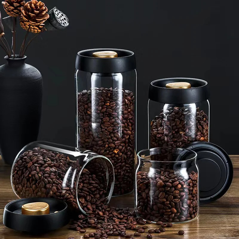 Food Storage Glass Set - Frasco selado a vácuo de grãos