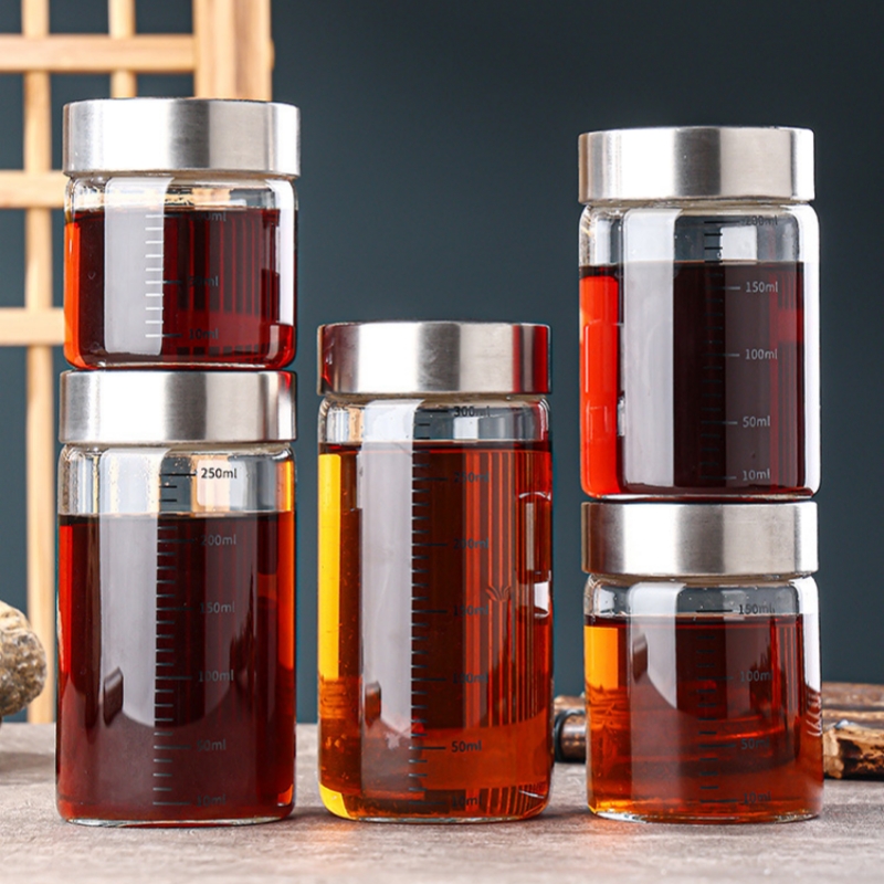 Food Storage Glass Set - 2 pces 100-500ml copo de armazenamento