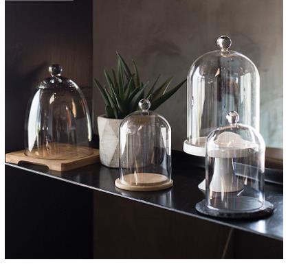 Food Storage Glass Set - Prato de bolo de cobertura de