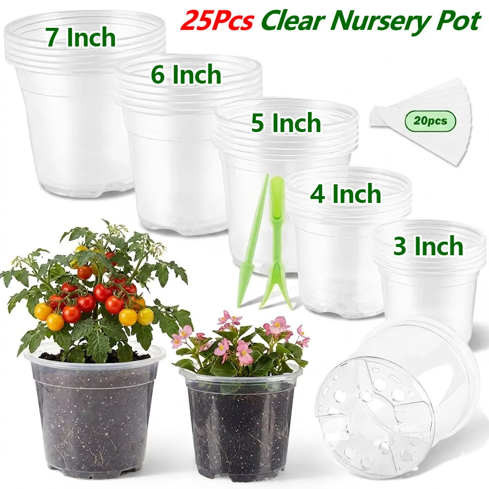 Food Storage Plants - 25 Peças de Vasos de Plástico