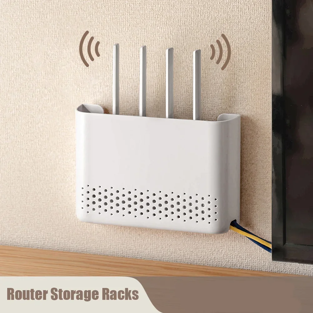 Food Storage Organizer - Caixa de armazenamento para roteador, prateleiras