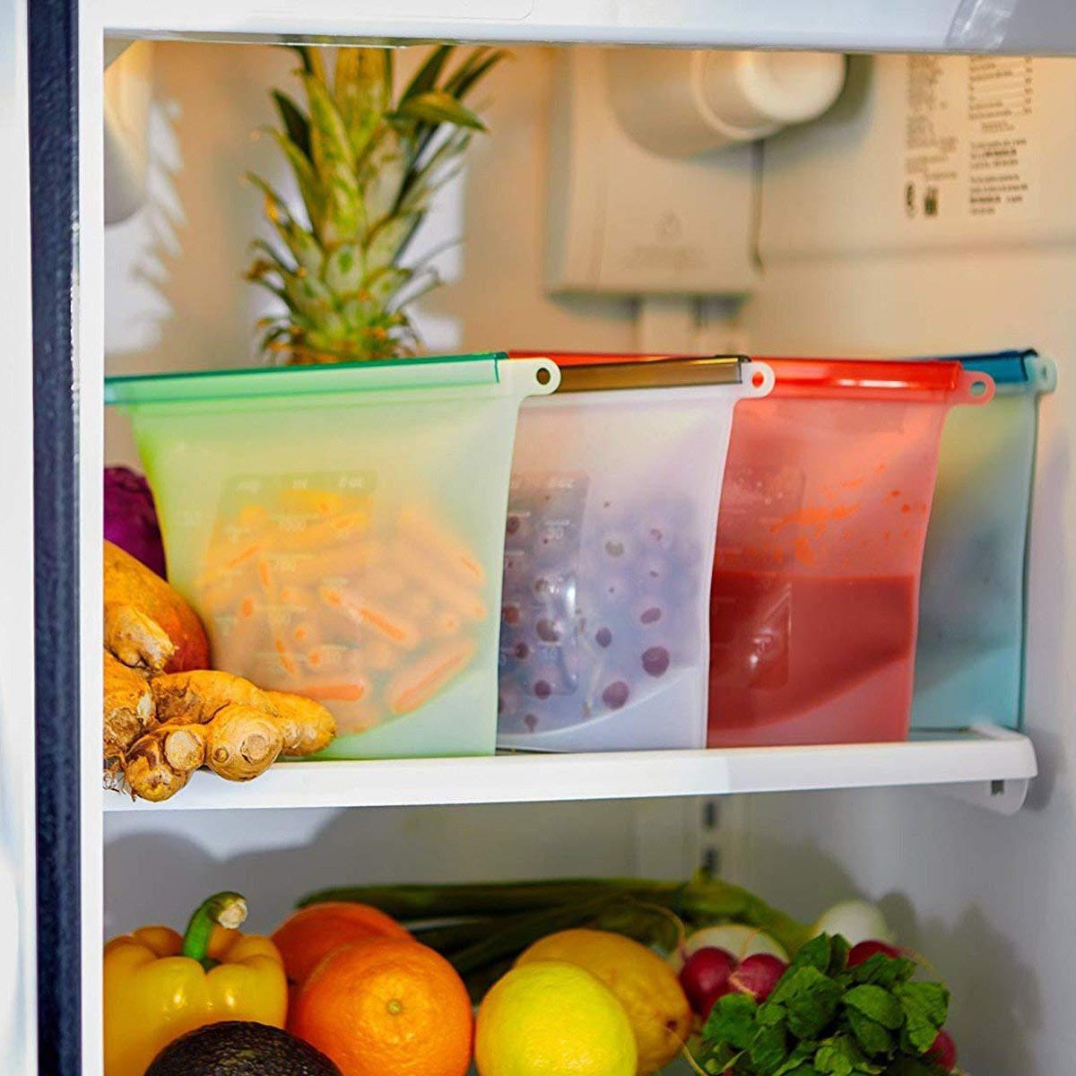 5 pçs recipientes de armazenam - Food Storage Bags Reusable avaliação e preço