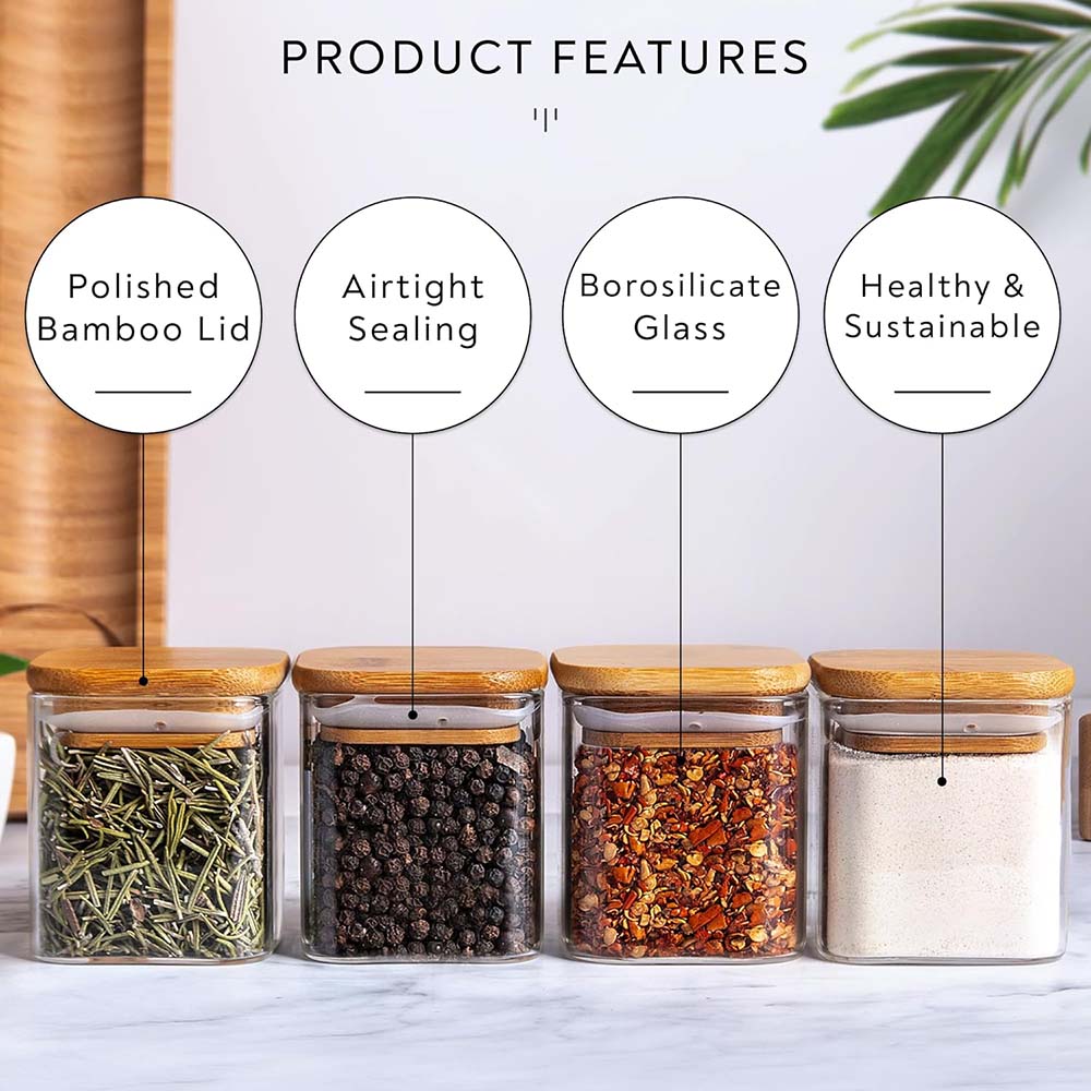 Frascos De Vidro Definidos Com - Food Storage Glass Set avaliação e preço
