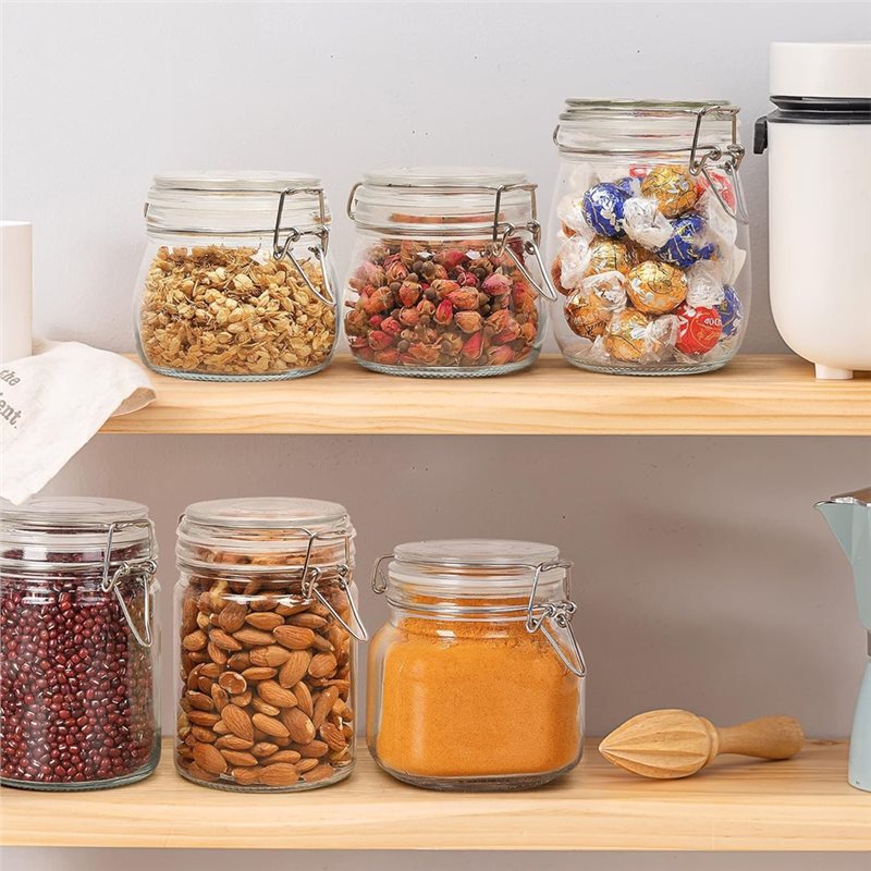 Frascos de vidro A96K 17 onças - Food Storage Glass Set avaliação e preço