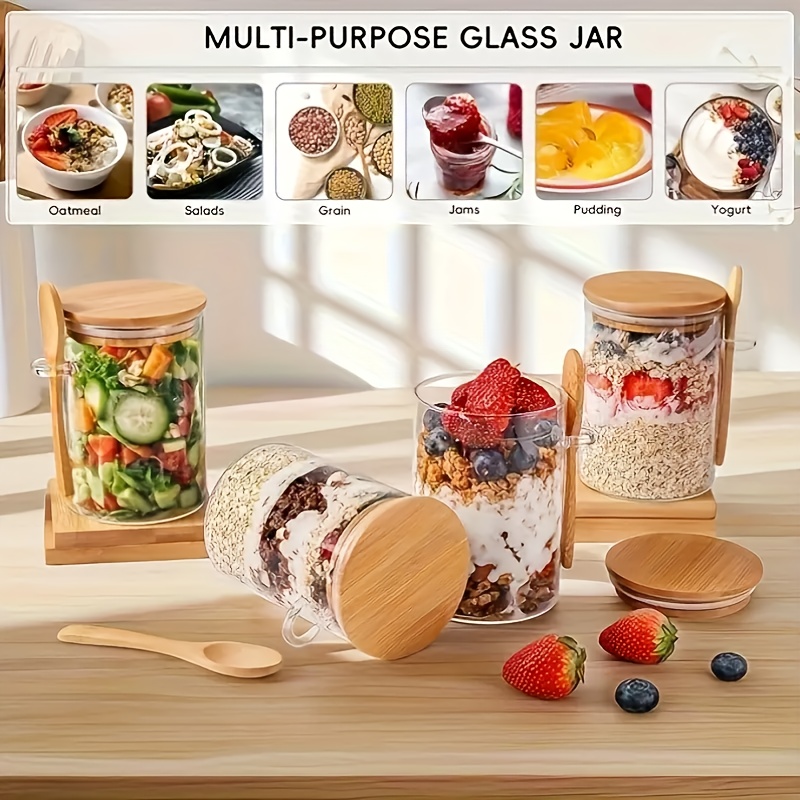 Conjunto de 1/2/4/8 copos de v - Food Storage Glass Set avaliação e preço