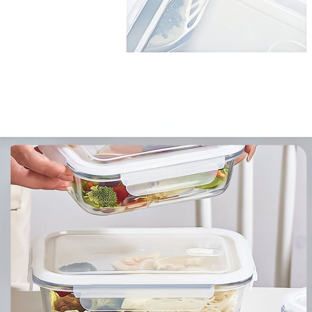 Caixa de almoço de vidro, adeq - Food Storage Glass Set avaliação e preço