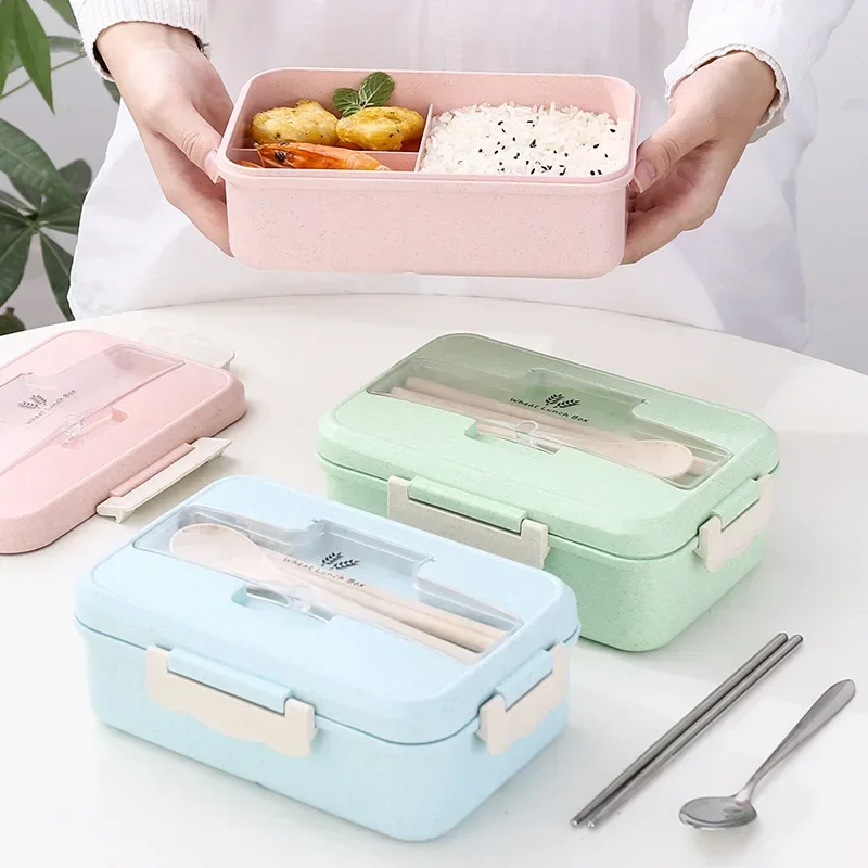 Caixa Bento de Palha de Trigo  - Food Storage Made Easy avaliação e preço