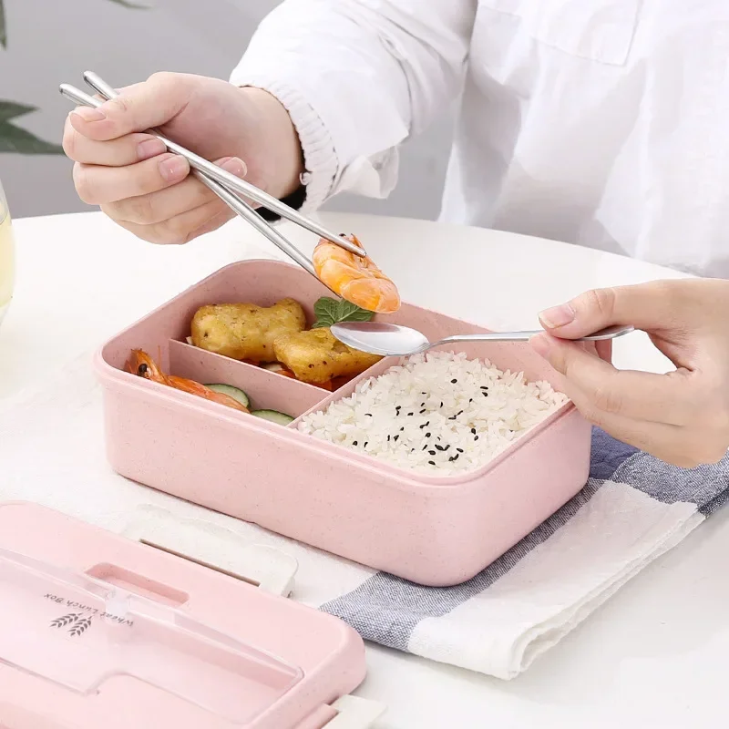Caixa Bento de Palha de Trigo  - Food Storage Made Easy avaliação e preço