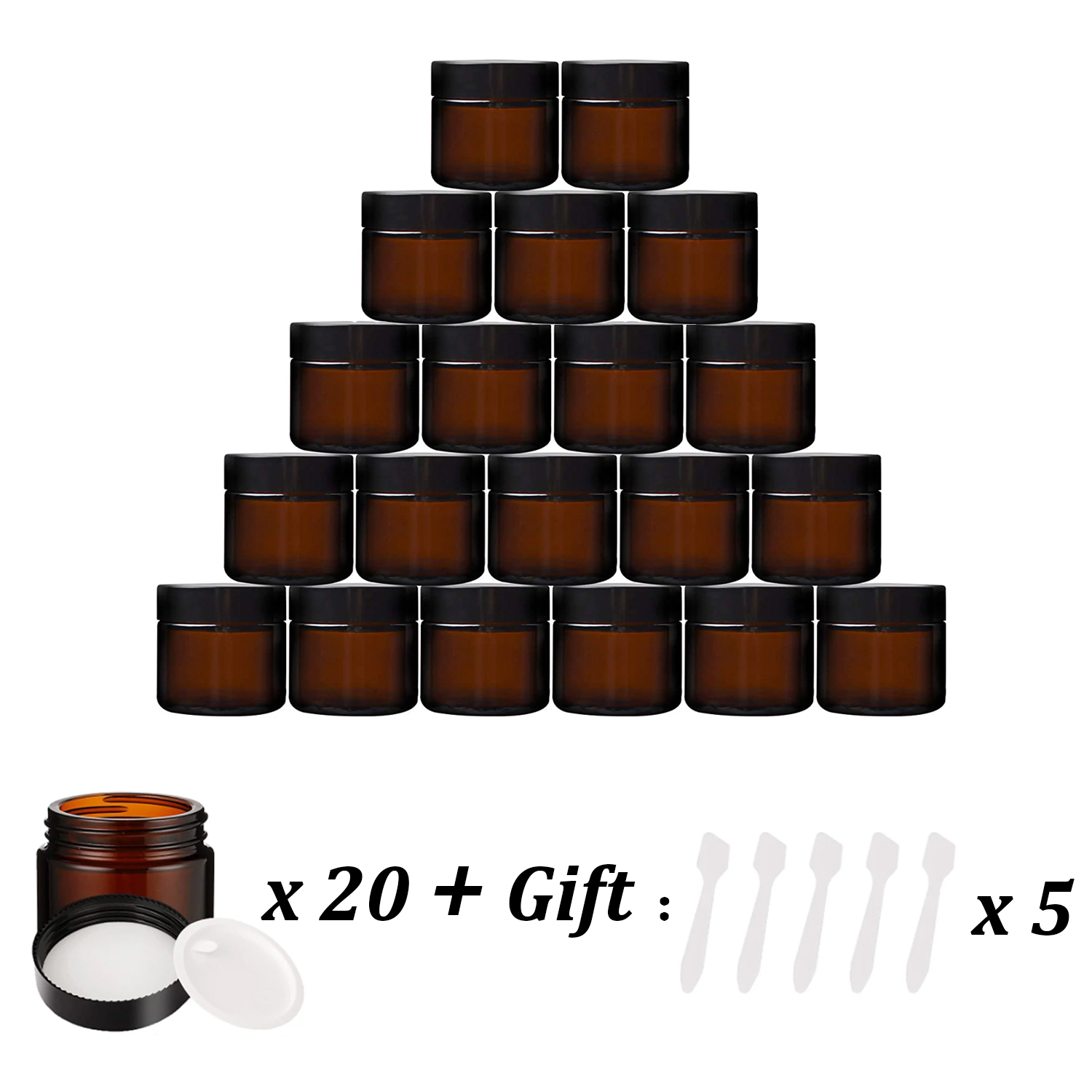 Frascos pequenos de vidro âmba - Food Storage Glass Set avaliação e preço