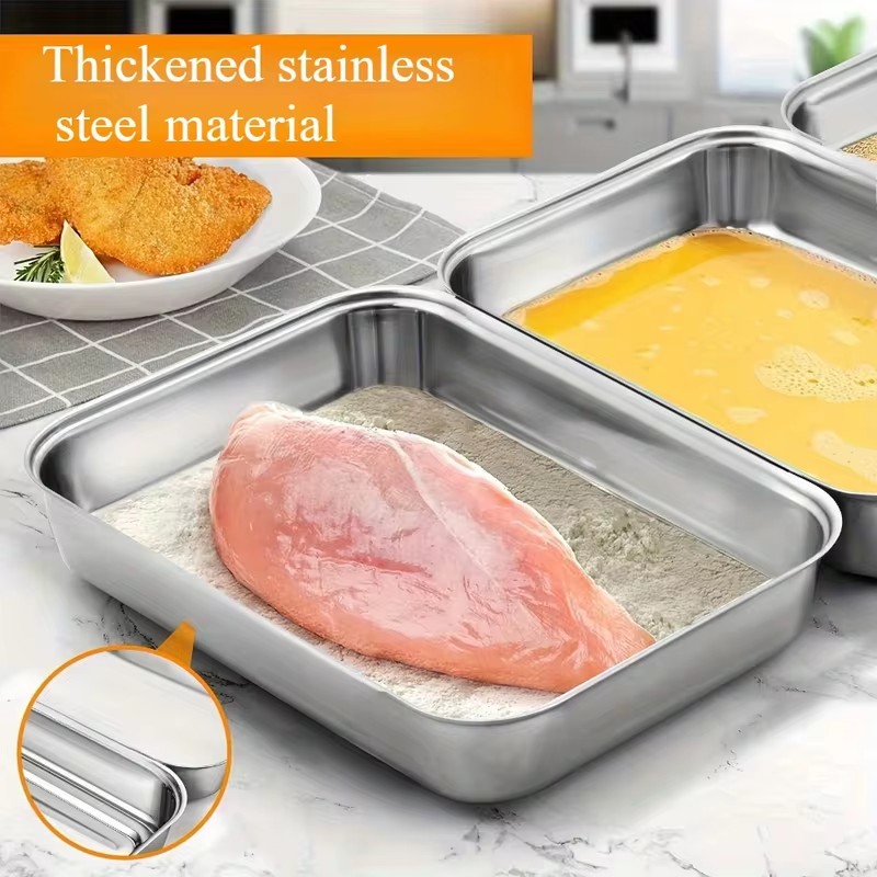 Conjunto de 3 recipientes de a - Food Storage Stainless Steel avaliação e preço